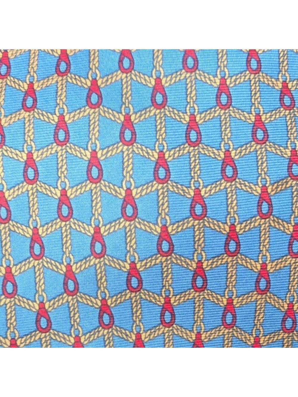 Stefano Ricci For Saks Fifth Avenue Luxury Silk Tie Blue Rope Chain Italian Made